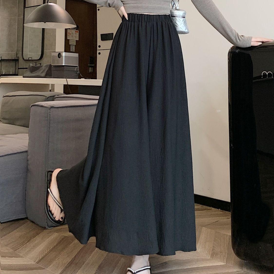 White High-Waisted Wide-Leg Culottes: Women s Slimming Petite Summer Casual 2026 Collection XXS