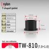T-förmiger Nylon-Kunststoff-Dichtungsring und Schraubwellenhülse (Für dich: M2-M35)