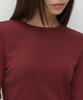 MUSINSA STANDARD WOMAN Women'S Slim Crew Neck Long Sleeve T-Shirt [Chili Red]