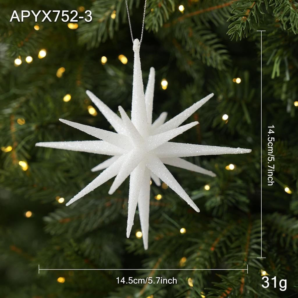 3D Glitter Explosion Star Acrylic Christmas Tree Ornament