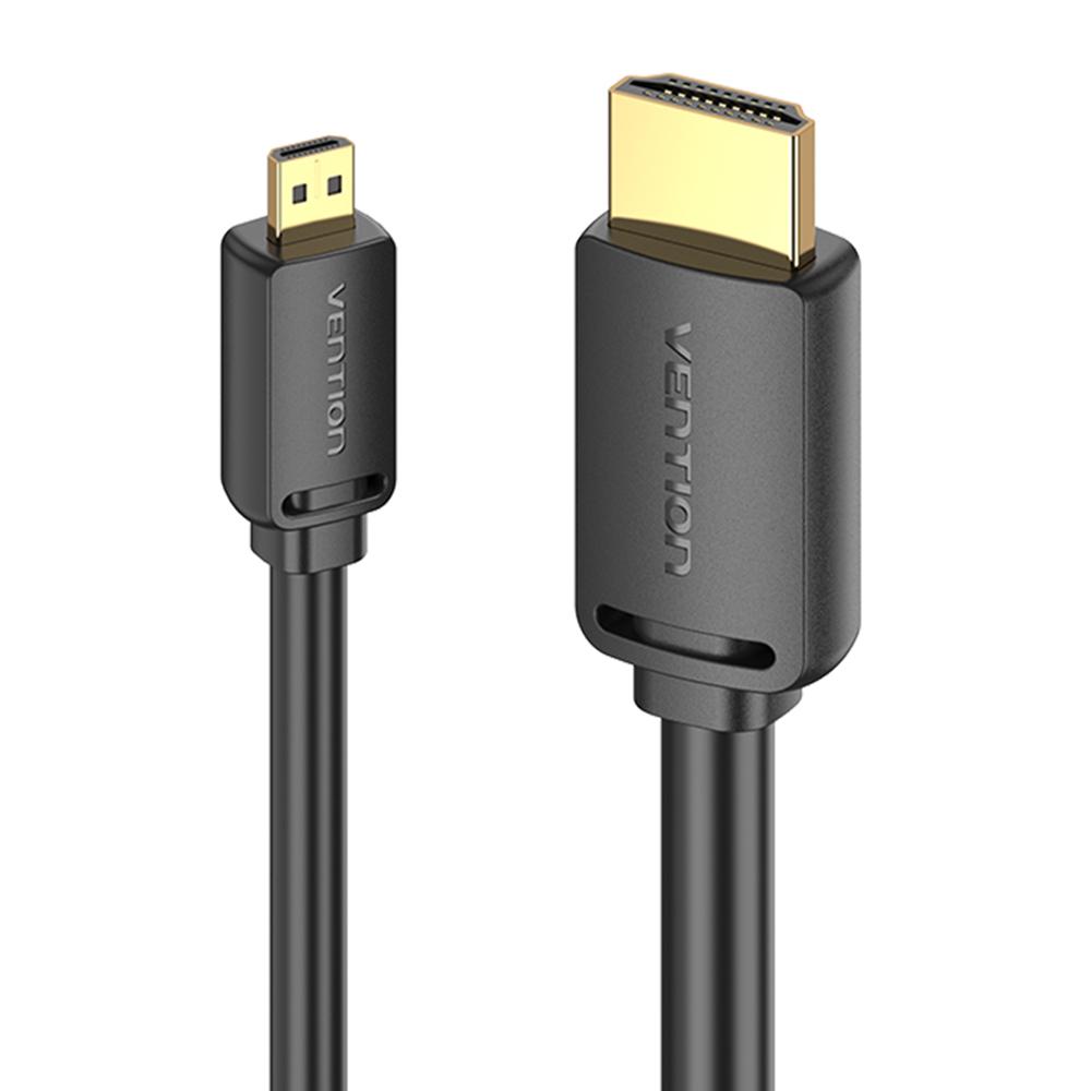VENTION AGIBF AGI Series 1m HDMI-D to HDMI-A 4K UHD Cable Micro HDMI Male to HDMI Male Cable