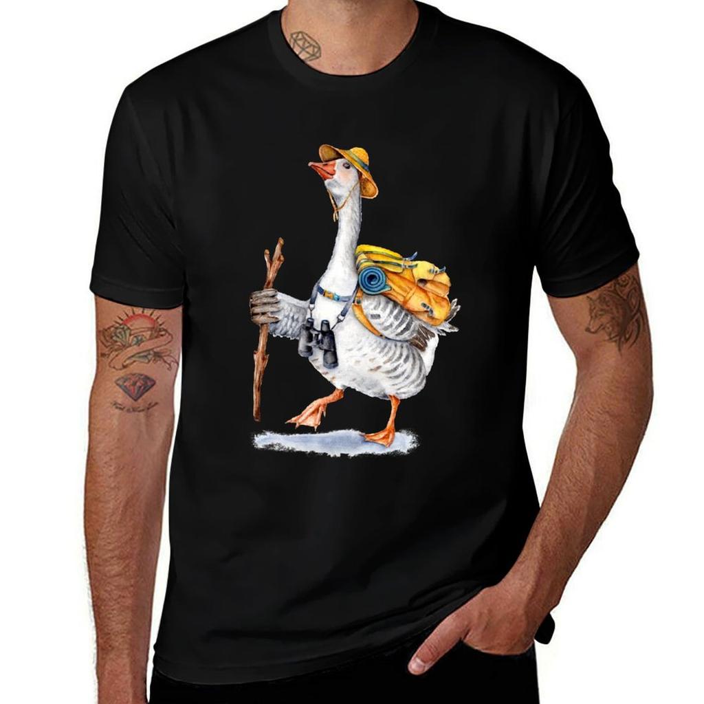 Hiking Goose Tshirt Plus Size Short Sleeve Tshirt