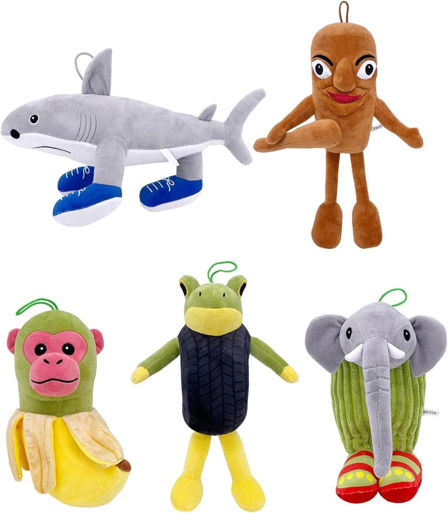 Italian Brainrot Plush Toy, Tuntun Tun Saful, Brainrot, Internet Meme, Internet Anime, Decoration, Birthday Gift, Christmas Gift (Shark Tralala)