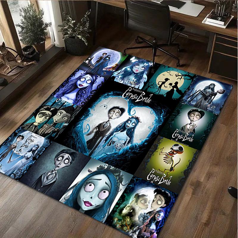 1Pc Corpse Bride Print Rug - Computer Chair Area Rug home decoration Carpet For Living Room Bedroom Flooring Mat
