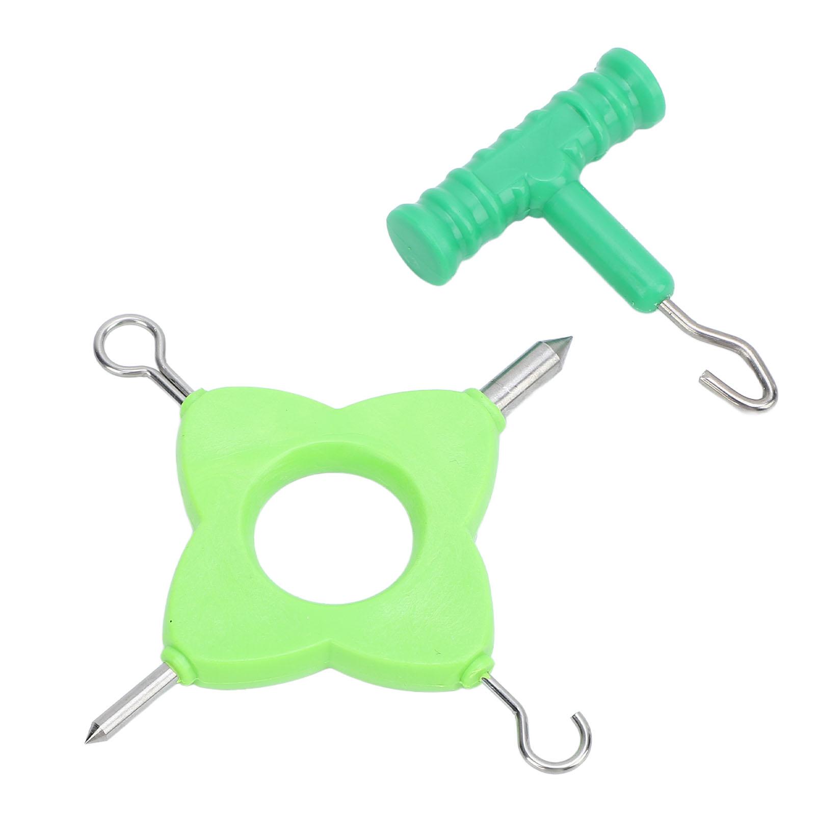 

Carp Fishing Knot Puller Tool Set Stainless Steel Bright Color Versatile Fishing Bait Tightener Rig Set for Outdoor