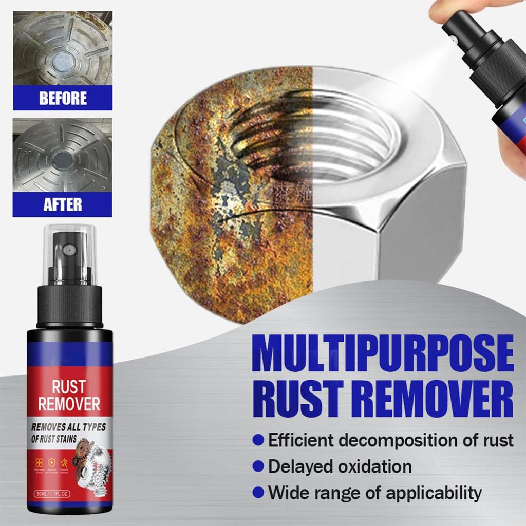 Car Rust Removal Spray for Car Metal Rust Remover Cleaning Spray Heavy Duty Auto Polishing Cleaner for Equipment Machinery Stain