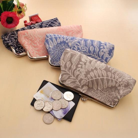 Coin Purse with Kiss-lock Closure
