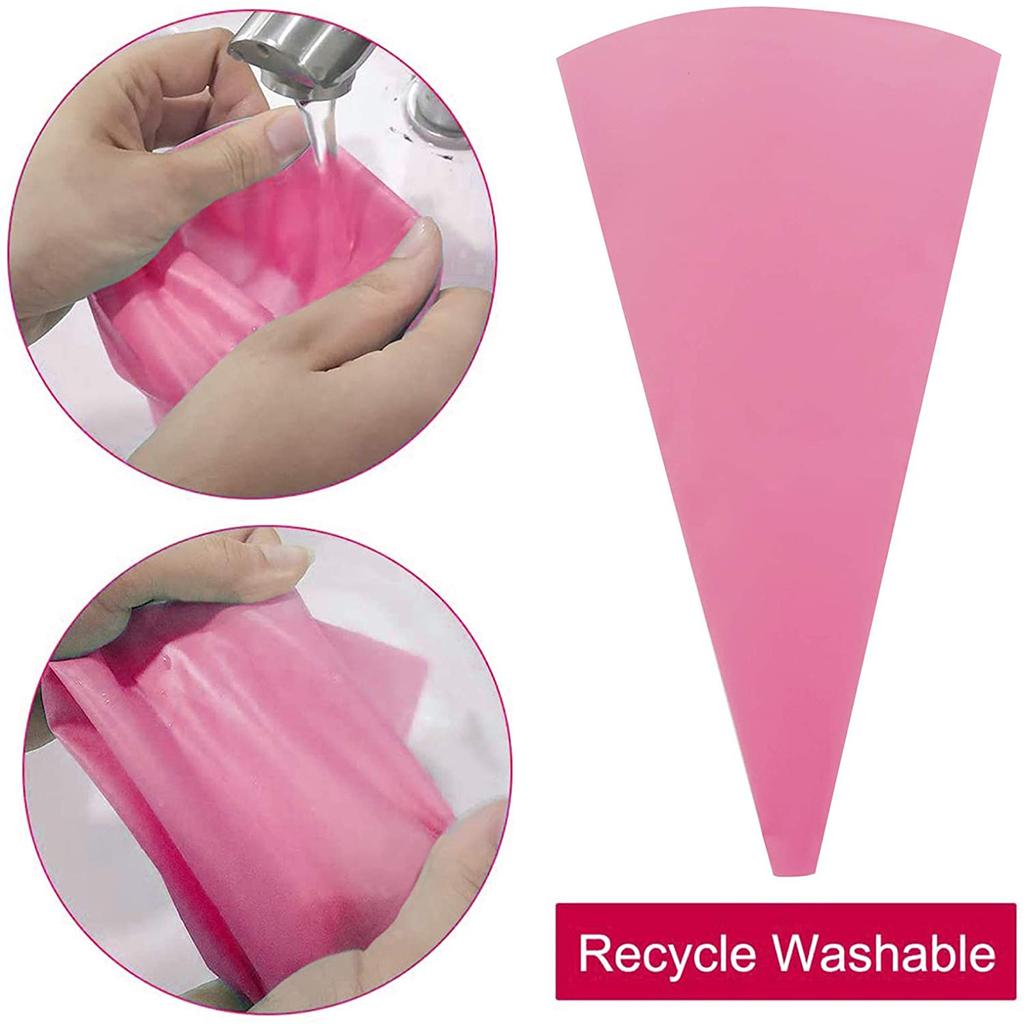 21-teiliges Spritzbeutel- und Tüllen-Set aus Edelstahl, Kuchen-Dekorationszubehör-Set mit 14 Spritztüllen, 2 Spritzbeuteln, 2 Adaptern, 3 Zuckerguss