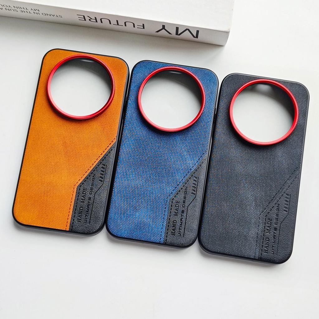 Für Huawei Nova 15 Max/Enjoy 90 Pro Max Hülle Luxus Business Denim Leder Spleiß Anti-Vergilbung Stoßfeste Abdeckung