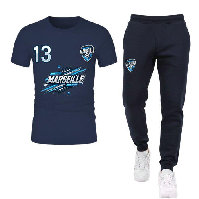 Ensemble Sport homme style Marseille - Maillot foot & Jogging léger - - Bleu