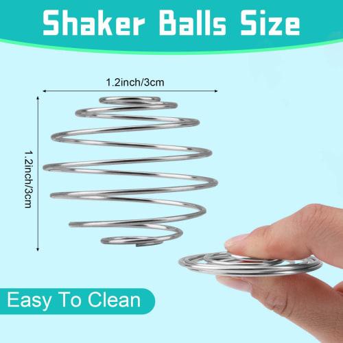 2 Stainless Steel Wire Whisks for Shaker Cups, Bottles, and Mixers (3cm Diameter)