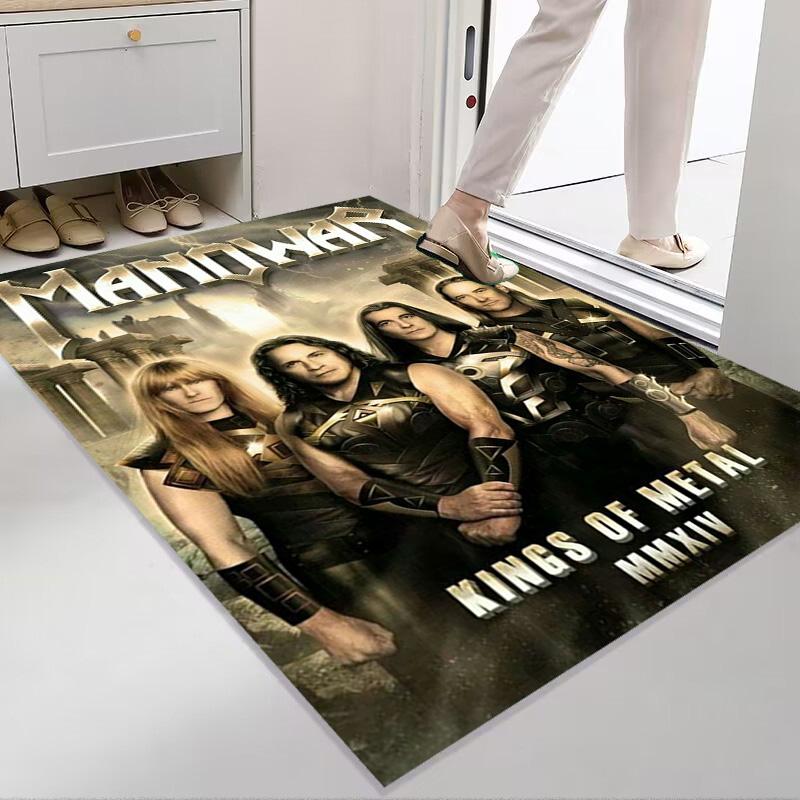 Manowar: Alfombra Power Glory Adecuada para todas las estaciones Decoración del hogar Arte para la habitación Felpudo
