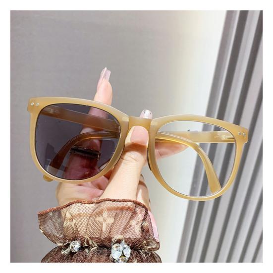 Unisex Anti-blue Light Glasses 180 Degree Block Sunlight Good Stability Color-changing Eye Protection Hip Hop Anti-UV Photo Prop Strong Hinge