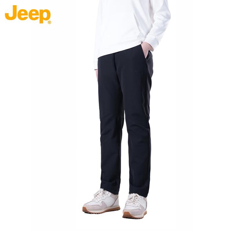 JEEP Men's Autumn Winter Fleece Lined Straight Leg Casual Pants