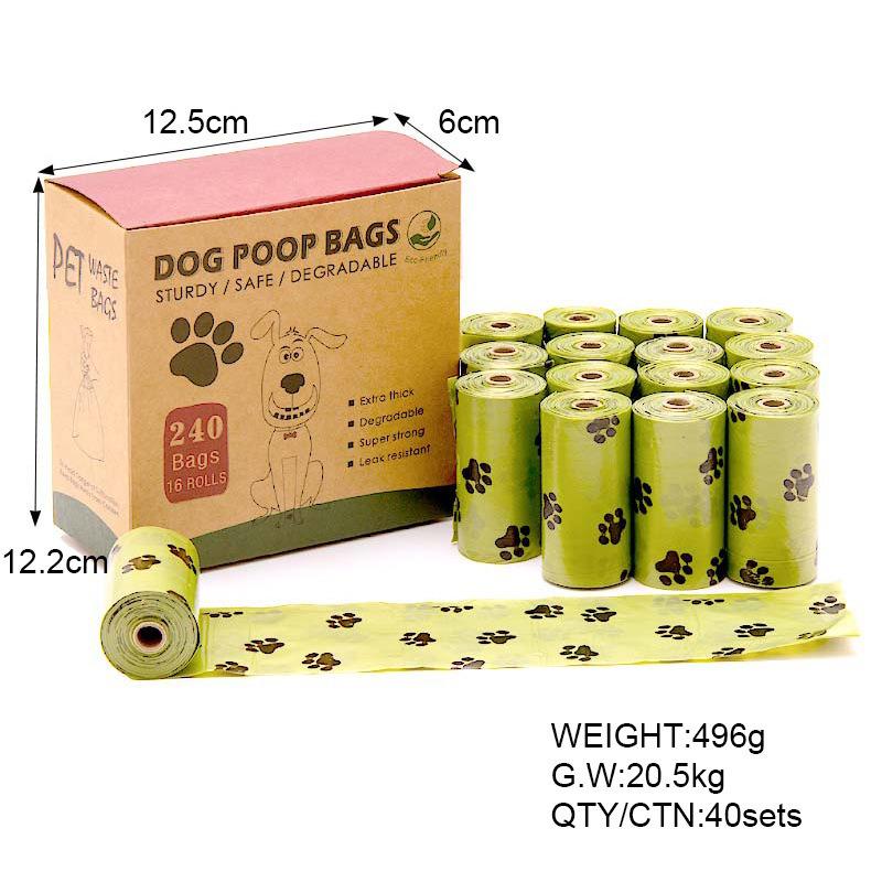 Eco-Friendly Dog Waste Bags with Dispenser - Thick, Biodegradable, Printed Design
