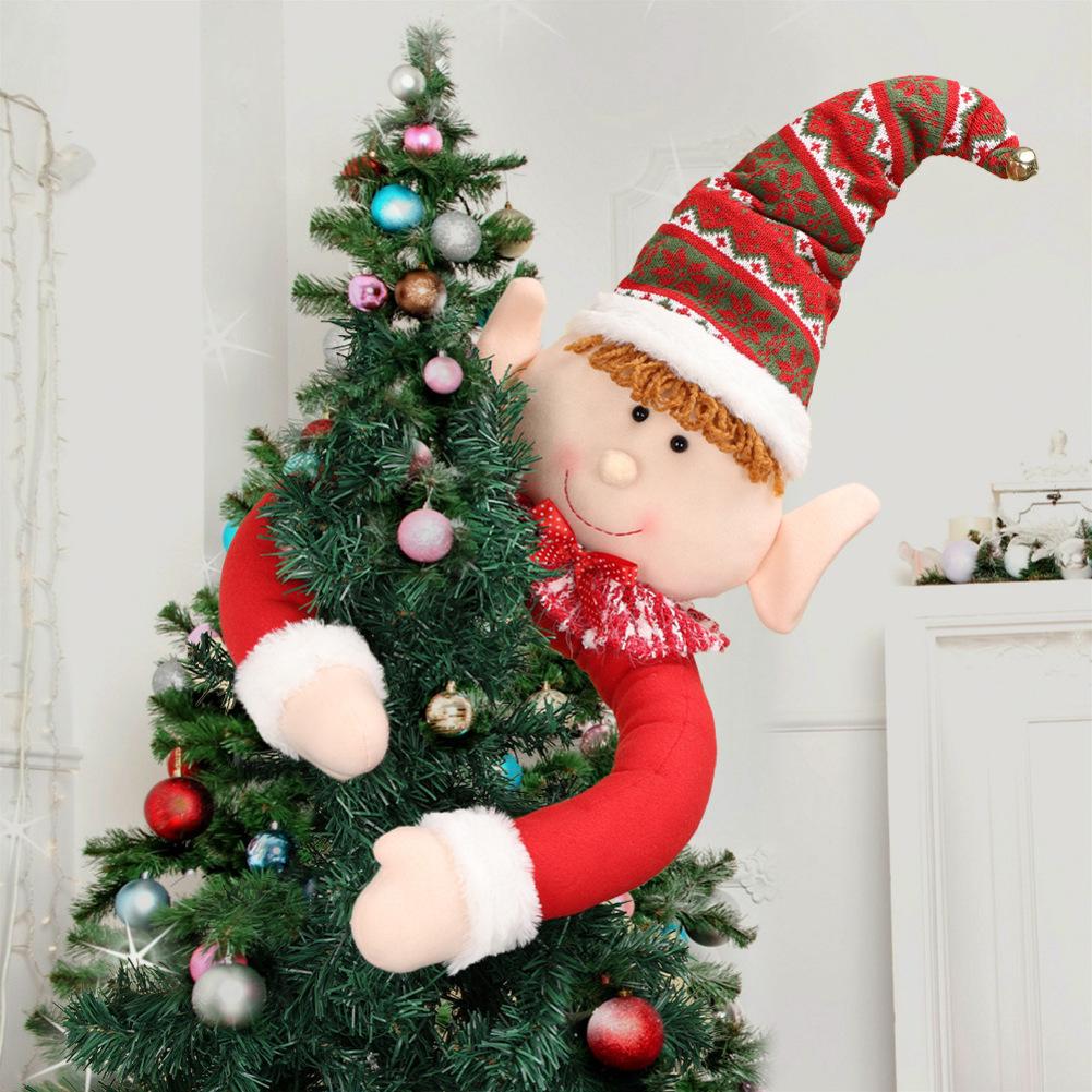 Weihnachts-Wichtel-Baumspitze-Große Plüsch-Wichtel Baumspitzen-Umarmung Weihnachtsbaumschmuck Dekorieren Sie den Weihnachtsbaum für Weihnachten DIY