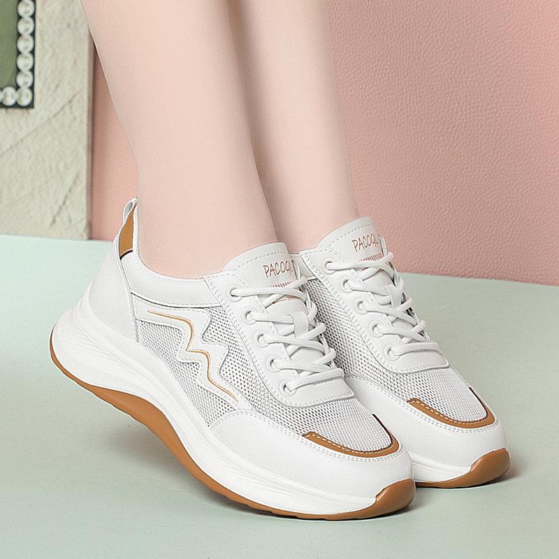 

Fashion Mesh Women s Shoes Versatile Thick-Soled Travel Shoes Women s Flat Shoes Summer Casual Shoes Breathable Mesh Shoes Comfortable 35
