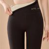 Women's High Waist Casual Pants Color Fleece Thermal Leggings Winter Long Fleece Trousers Plush Running