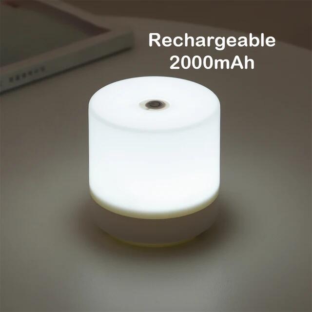 Dotyková dobíjecí LED noční lampa 3 barvy USB plynulé stmívání noční světlo ochrana očí pro ložnici čtecí stolní lampa