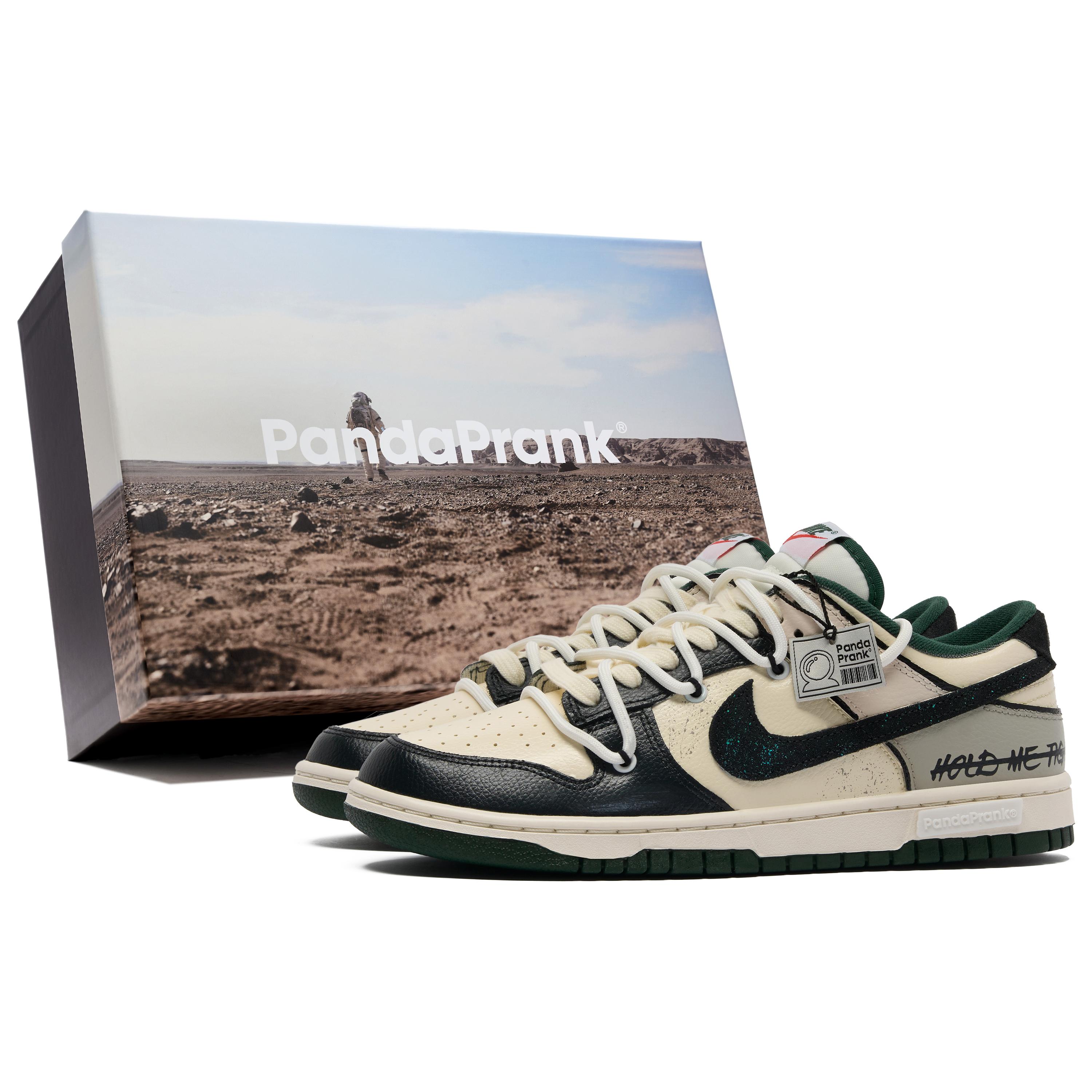

Nike Dunk Skateboard Shoes Unisex Low top Black/White/Green FD0350-133(TeamH-S-BOX) 42