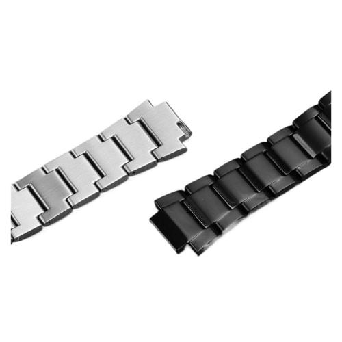 Shop Fit for Casio Fit for G-SHOCK GST-B200 Strap Gstb200 Solid Stainless Steel 24x16mm Watch Band Quick Release Metal Men's Wristband Bracelet (Silve