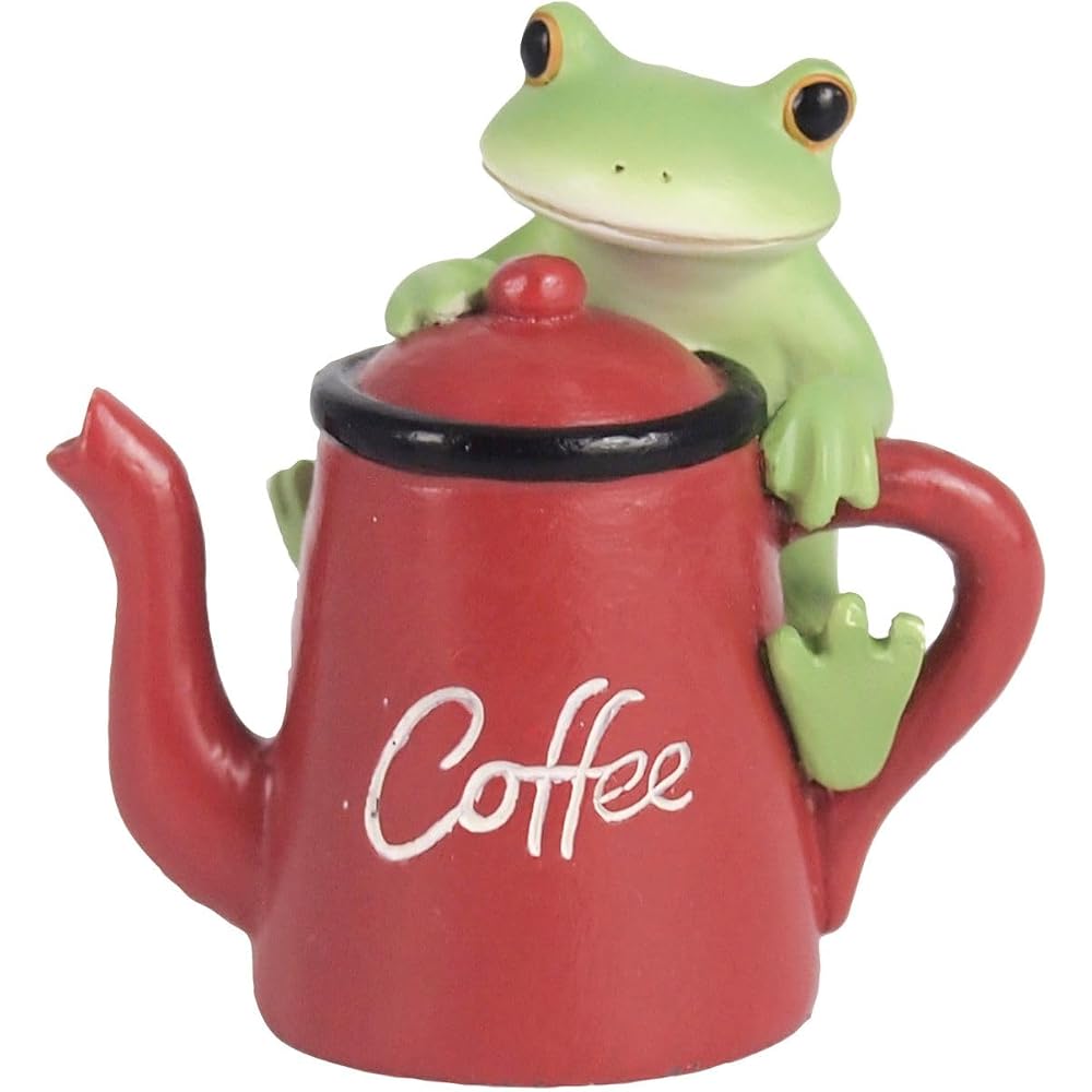 Daikai Koppo Frog Coffee Pot Green 45x33x45mm Decorative Kitchenware