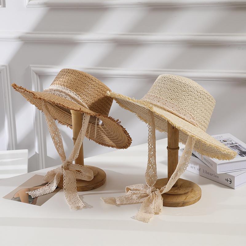 Strohhut Sonnenschutz mit breiter Krempe für Strand und Outdoor Sonnenschutz