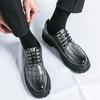 Fashion Fashion Thick Bottom Man Oxford Footwear Lace-Up Outdoor Male Shoes Fashion Casual Shoes Artificial Leather Mens Business Shoes