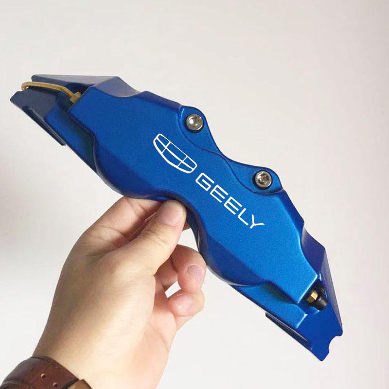 

4 Or 2 Pcs Plastic With White Sticker Disc Brake Caliper Cover For Geely Emgrand Gc6 Gc7 Gx7 X7 Lc Ec8 CK ATLAS CK2 CK3 GT 2 pcs size S&Geely logo синій