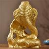 Wooden Zodiacs Snake Figurines with Bobbing Ornament Wealth Attraction 2025 Chinese Snake New Years Decoration