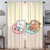 Bubu and Dudu Elegant Room Curtains for Living Room Blackout Curtains 2 Pieces Halloween Decoration Partition Shades Curtain