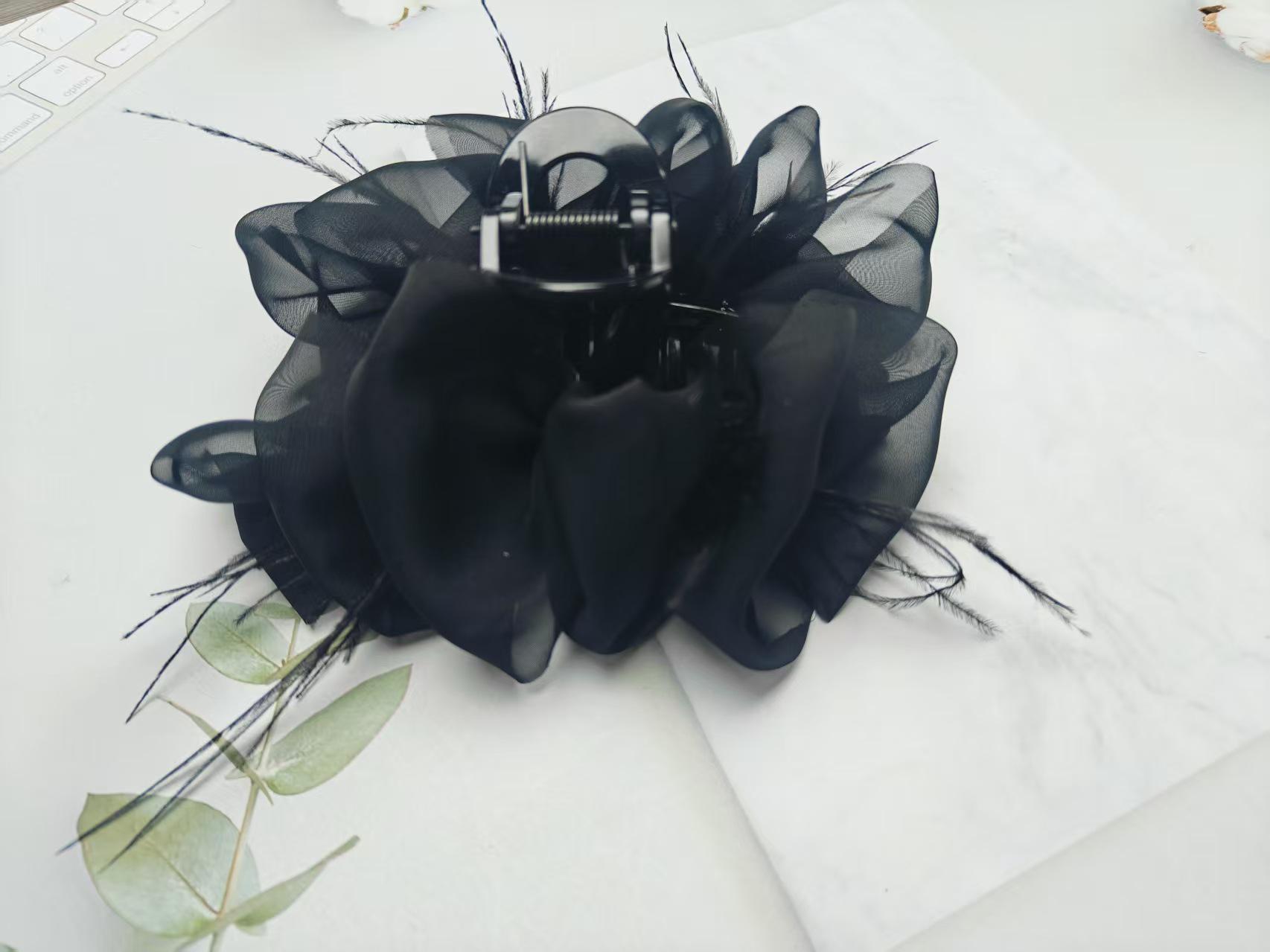 Double-Sided Feather Claw Clip: 2026 Women s Bubble Updo Hairpin Accessory