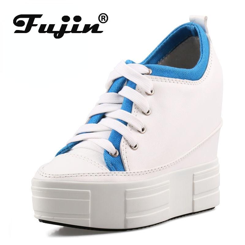 

Fujin/Новые женские ботинки до середины икры на скрытом каблуке Fujin/13 см, осенне-весенние массивные кроссовки на молнии, модная мотоциклетная обувь 34 светло-серый