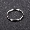 10Pcs/Pack Useful Clasps Pocket Keychain Chain Loop Stainless Steel Split Key Ring
