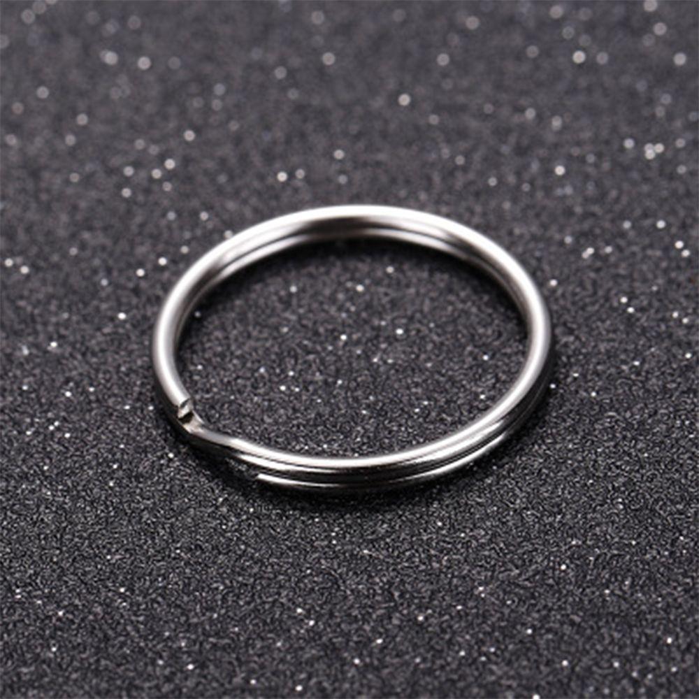 10Pcs/Pack Useful Clasps Pocket Keychain Chain Loop Stainless Steel Split Key Ring