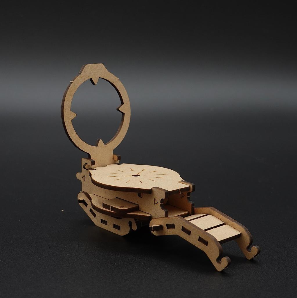 Acton Craft Rubber Band Made in Easy Craft No Glue Wooden 3D Craft Kit Clock-Shaped Gun, Japan, Kit, Required, Puzzle, Puzzle,