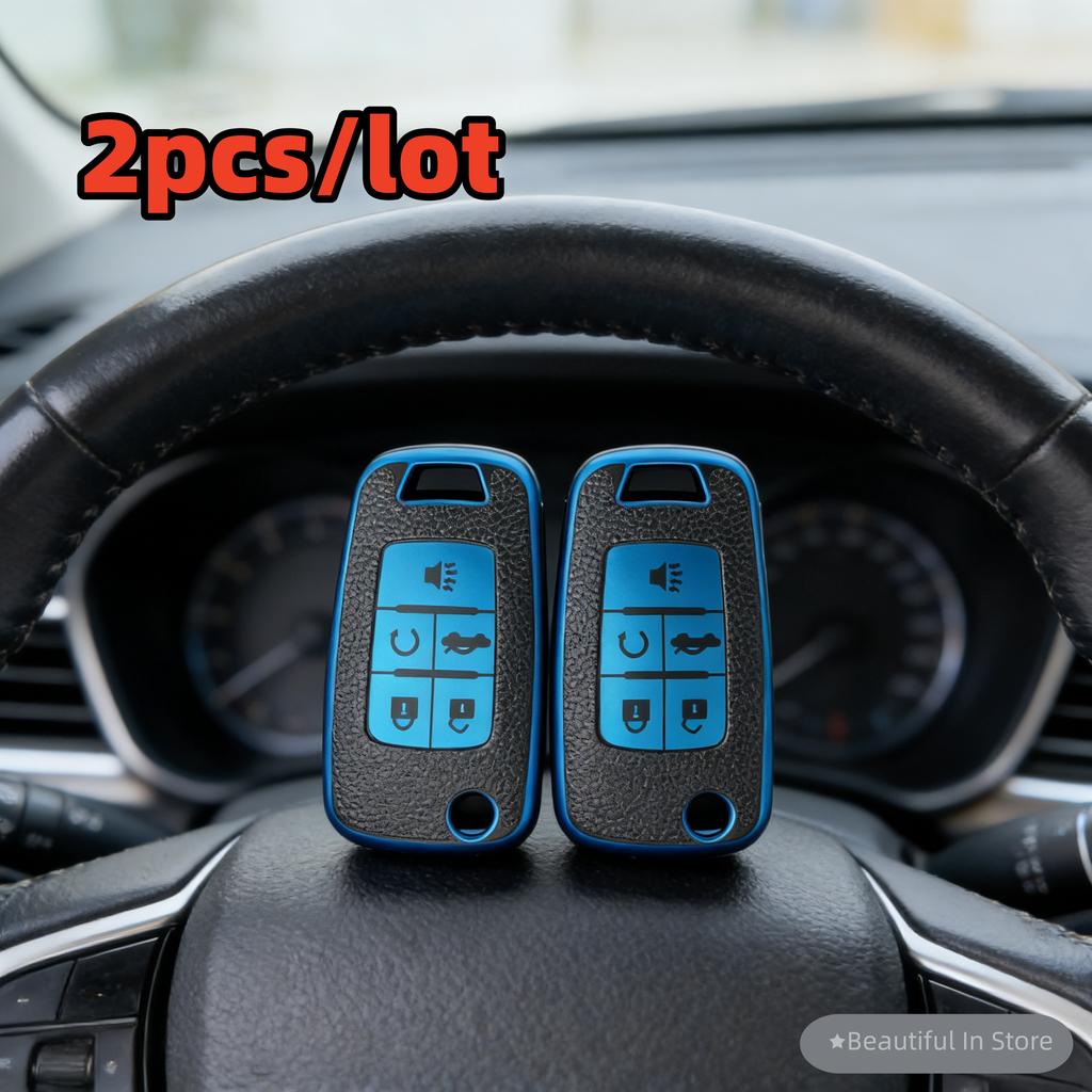 2pcs car key case covers For Chevrolet Equinox Volt Cruze Impala Camaro Garna Yakista AVEO GMC Terrain