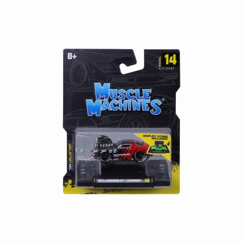 Maisto Muscle Machines Series 1/64 Scale 1971 Chevrolet Camaro Black/Red Finished Model MS15554BKR
