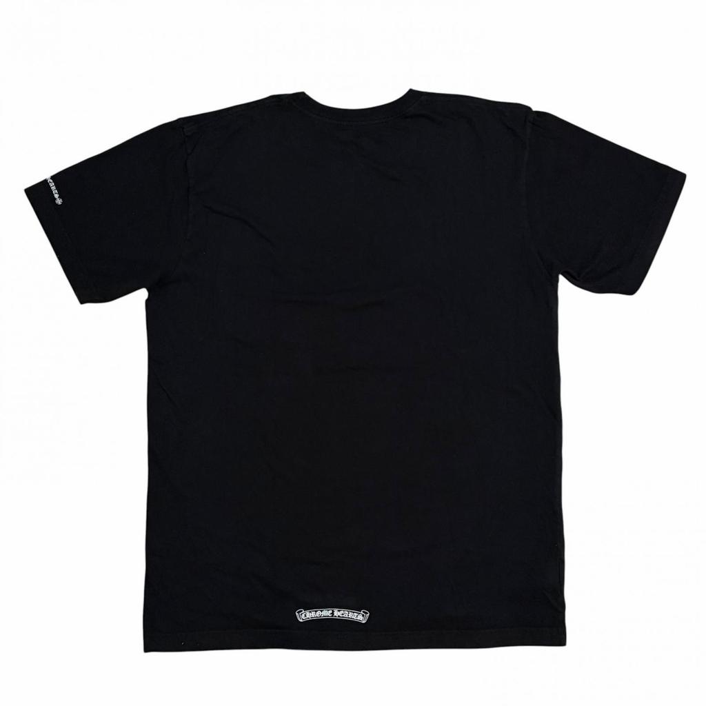 CHROME HEARTS Neck Logo RN#97729 T-Shirt Black Men's Size L