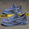 Herrenschuhe Sommer Atmungsaktives Mesh Aushöhlen Leichte Mesh-Schuhe Mesh Dünne Weiche Sohle Laufschuhe Lässige Sportschuhe