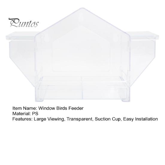 Window Birds Feeder Clear Birdfeeder with Suction Cup Squirrel-Proof Birds Feeding House for Cats And Birds Lovers Viewing Wild Birds Outside