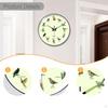 Bird Theme Wall Clock, Glow in The Dark Accessories, Decor for Bathroom, Farmhouse, Office,
