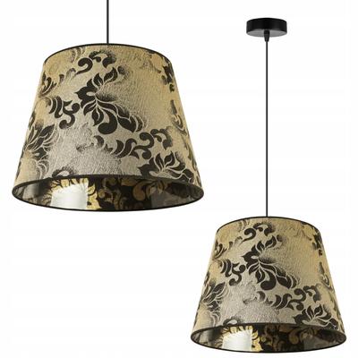 Hanging Lamp, Ceiling Chandelier, Lampshade, Gold Pattern