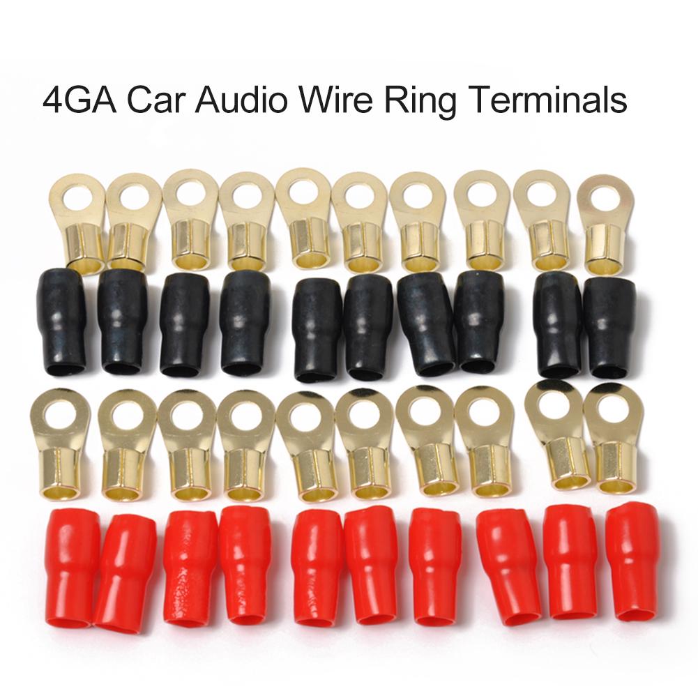 Buy 4GA Round Brass Car Audio Power Ground Wire Ring Terminals at affordable prices — free