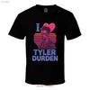 Kocham Tyler Durden Fight Club Kultowy Postać Filmowa Fan Koszulka Vintage Streetwear Oddychająca Lekko