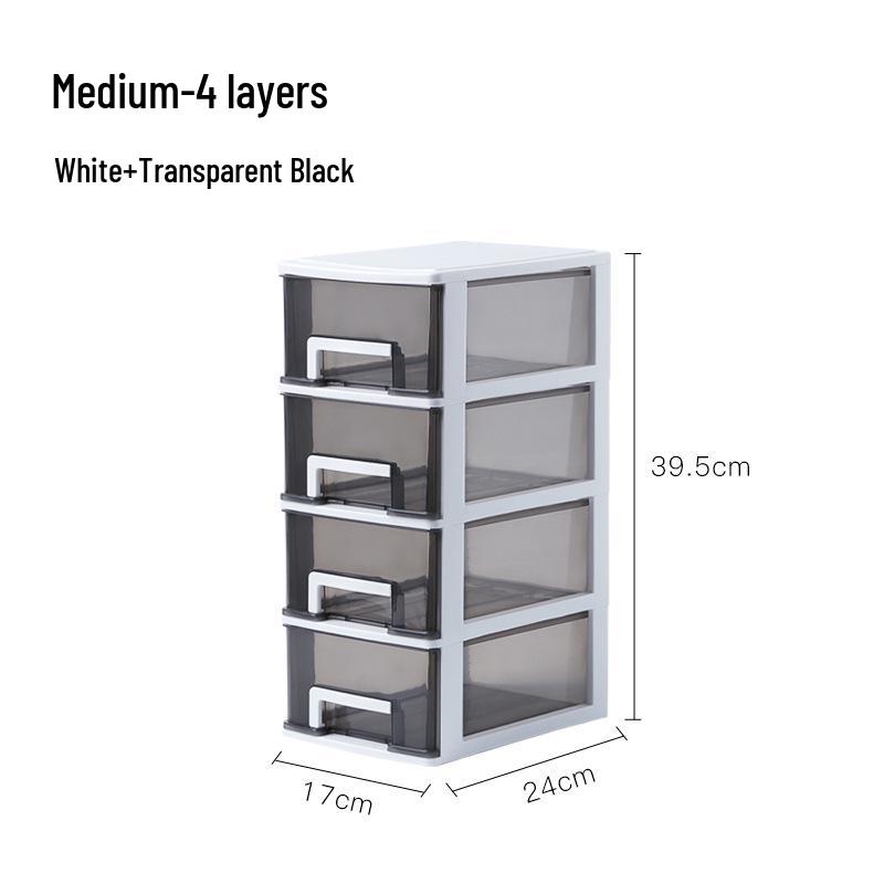 Transparent Multi-layer A4 Desktop Organizer: Simple Plastic Drawer-type Storage for Office Documents