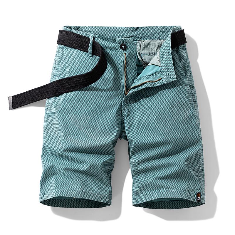 Herren Retro Gewaschene Reine Baumwolle Freizeit Sommer Shorts 33 hellblaue