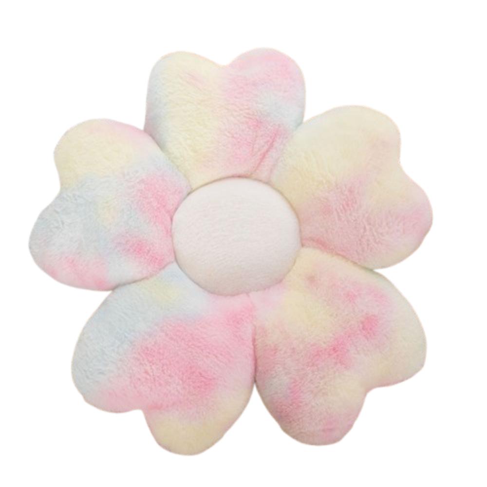 Colorful Flower Plush Pillow Fluffy Cherry Blossom Mat Kawaii Petals Seat Cushion  Kids Room