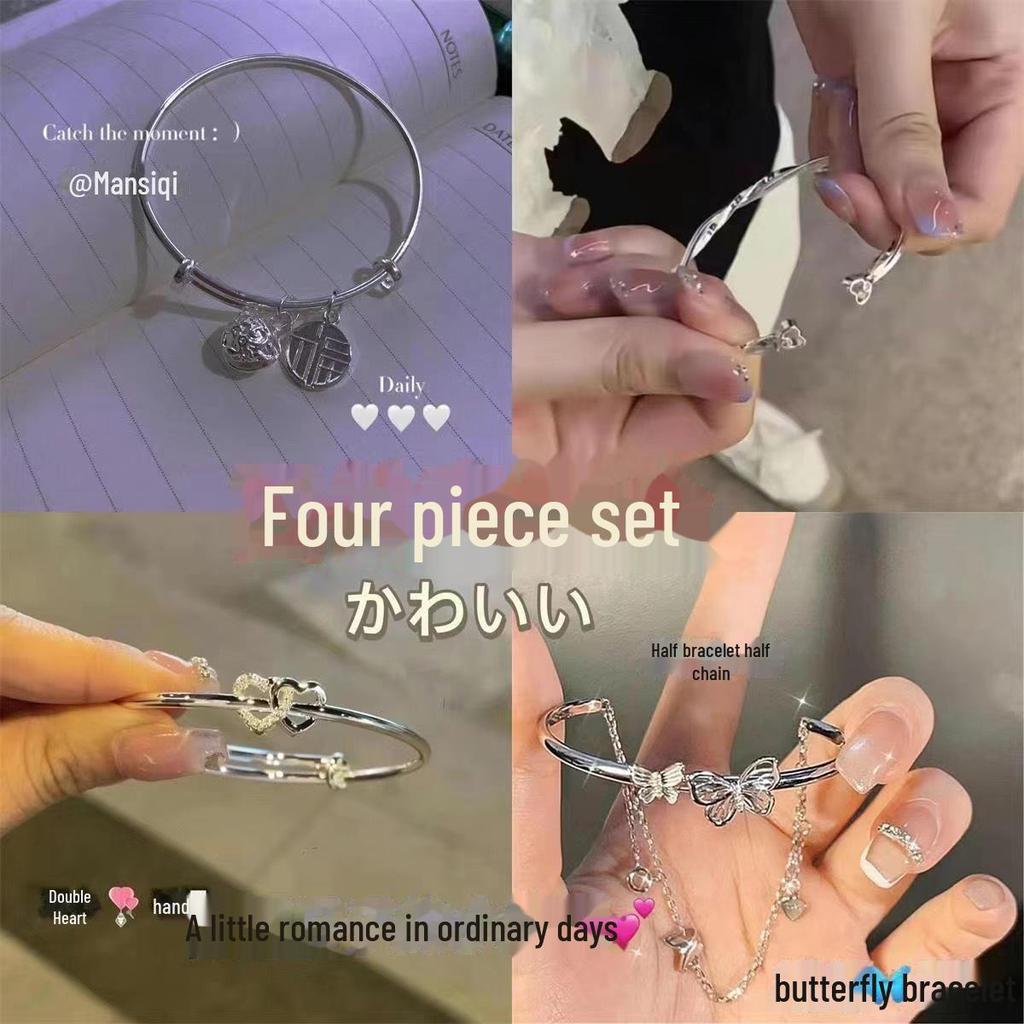 Xiaohongshu Niche Design: National Style Gold Wire Bell Pendant Bracelet for Women