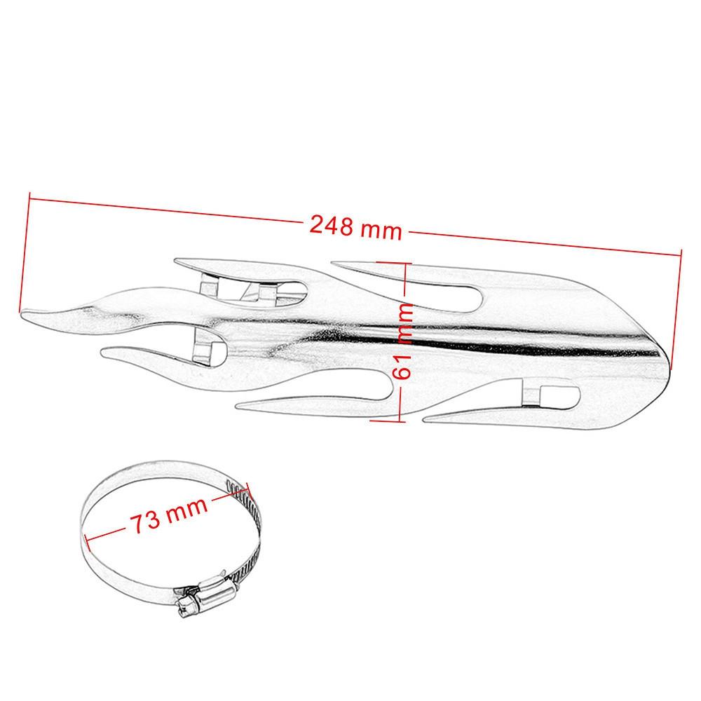 9 Inch Exhaust Muffler Pipe Heat Shield Flame Cover Heel Guard for Yamaha for Suzuki